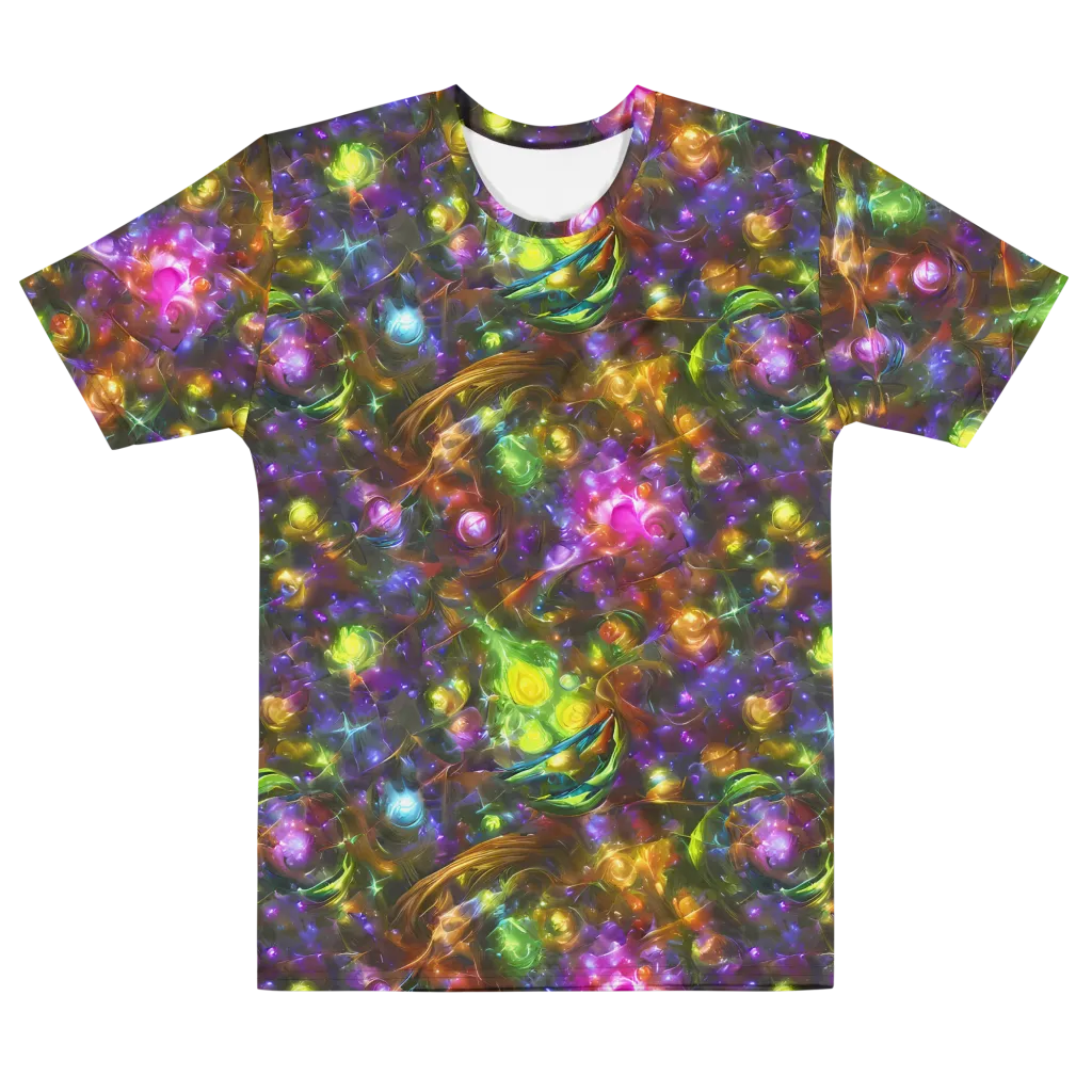 Luminescent Tangle on Men's Cotton Crew Neck T-Shirt — Front
