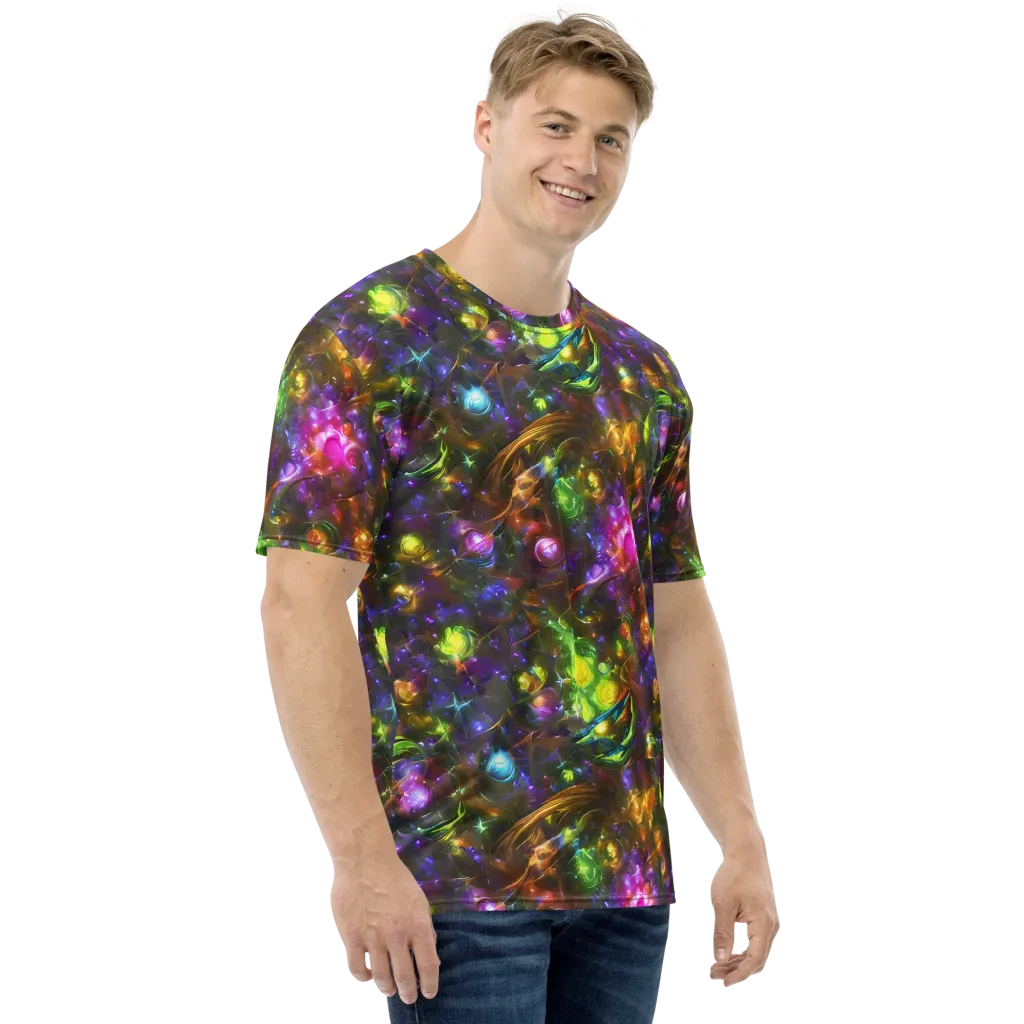 Luminescent Tangle on Men's Crew Neck T-Shirt — Right