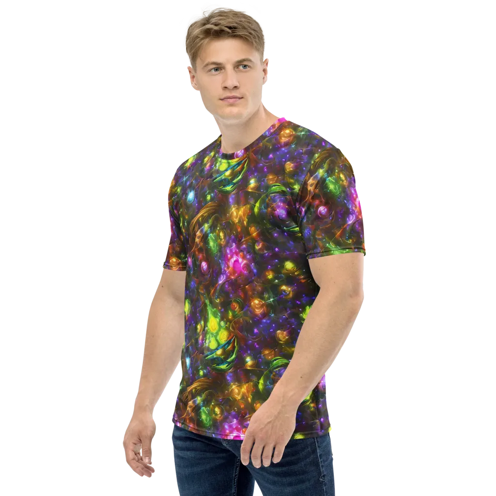 Luminescent Tangle on Men's Crew Neck T-Shirt — Left