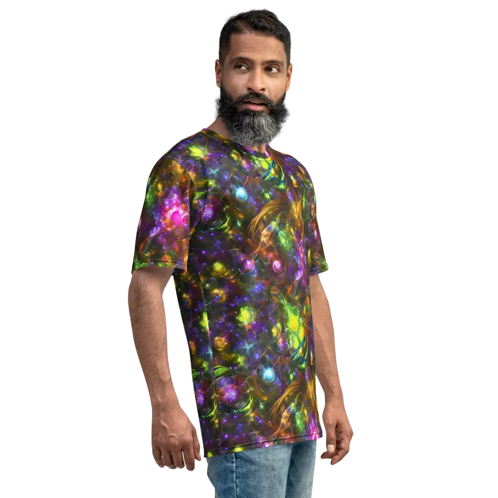 Luminescent Tangle on Men's Crew Neck T-Shirt — Right