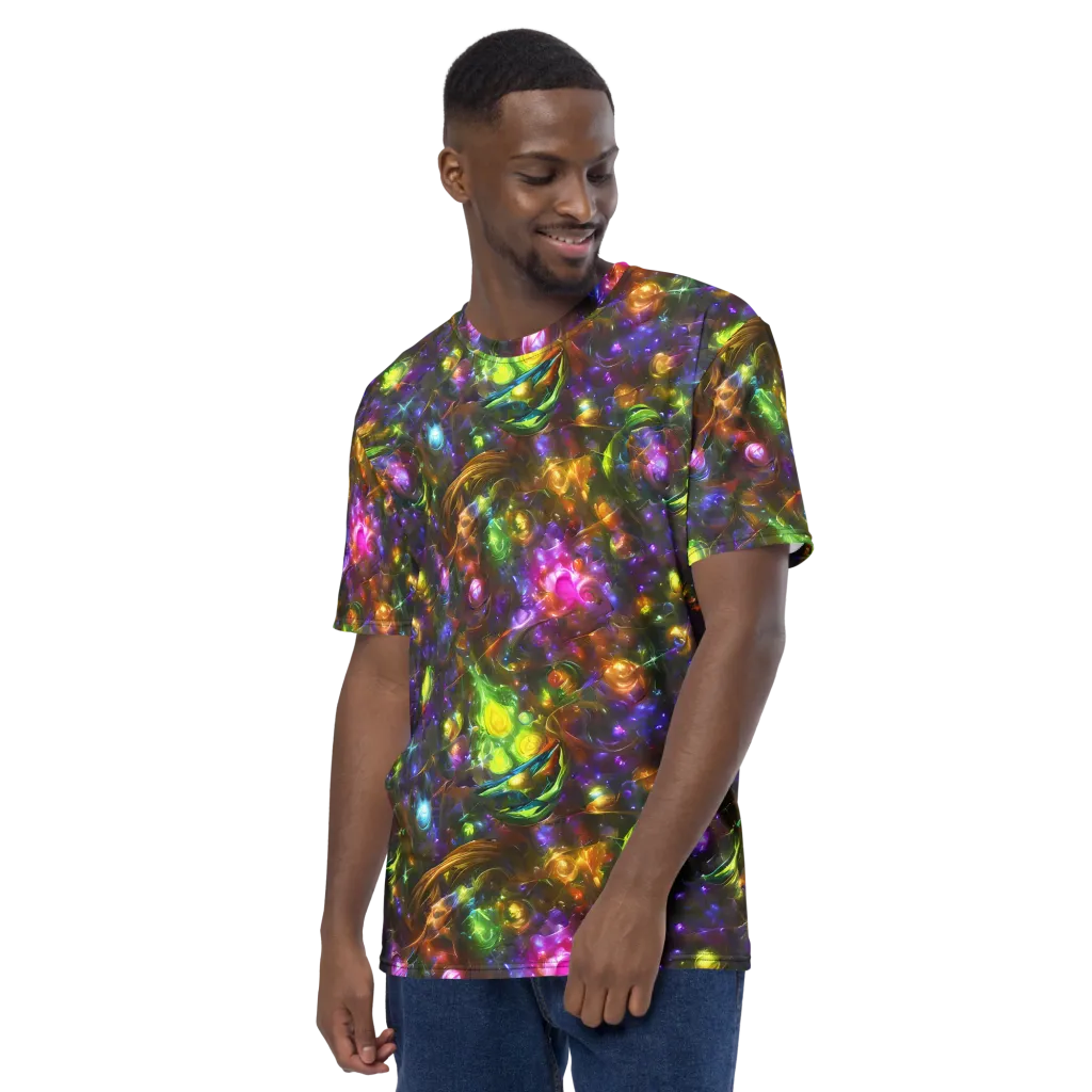 Luminescent Tangle on Men's Crew Neck T-Shirt — Left