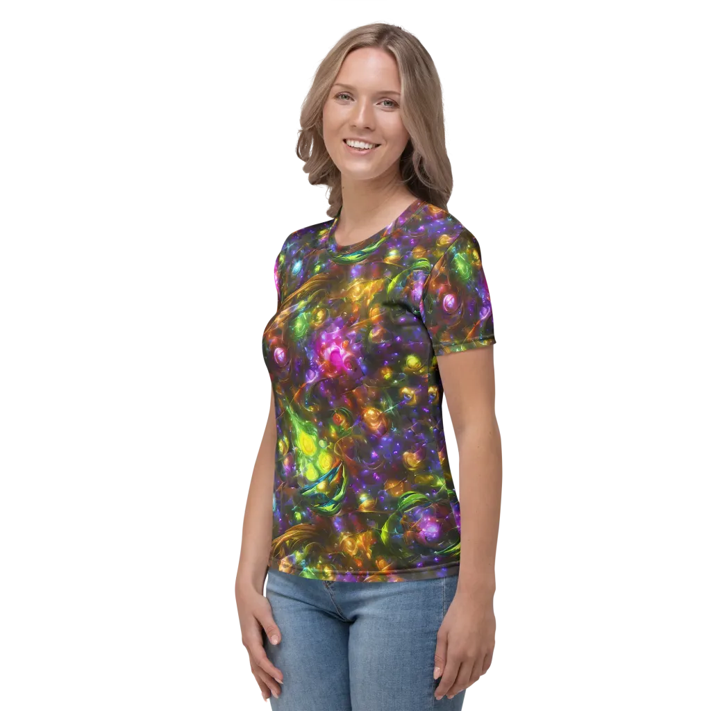 Luminescent Tangle on Women's Crew Neck T-Shirt — Left
