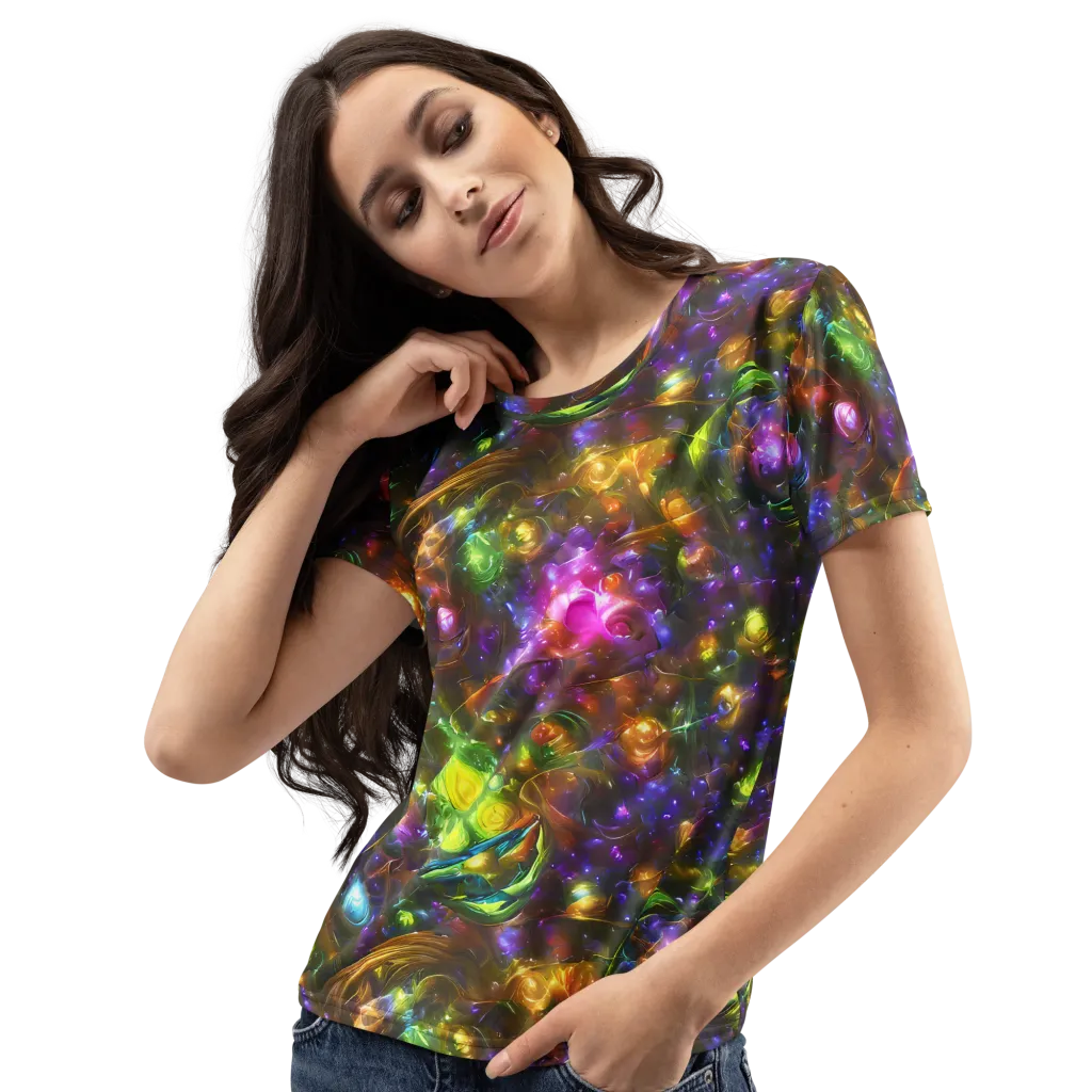 Luminescent Tangle on Women's Crew Neck T-Shirt — Left Front