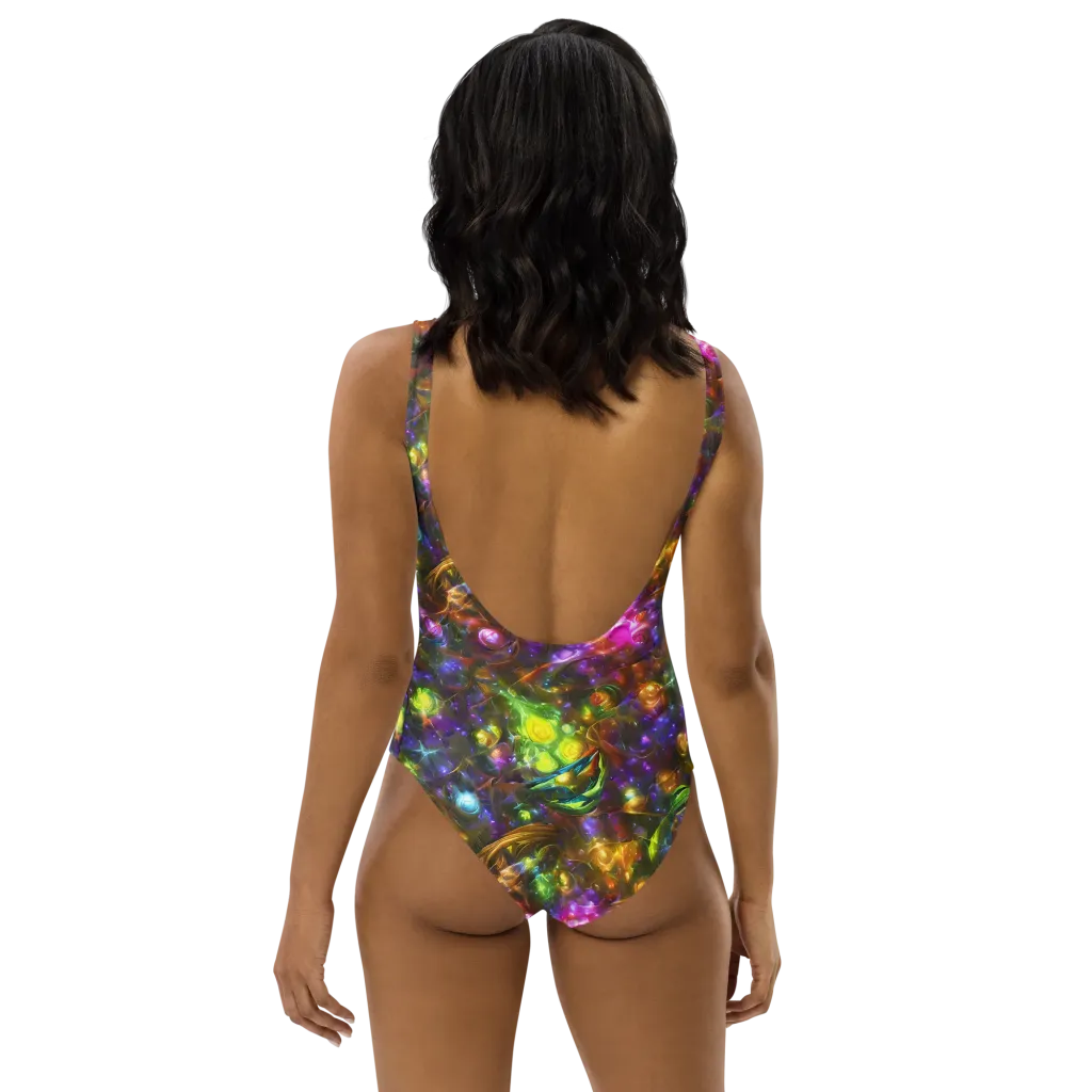 Luminescent Tangle on One-Piece Swimsuit — Back