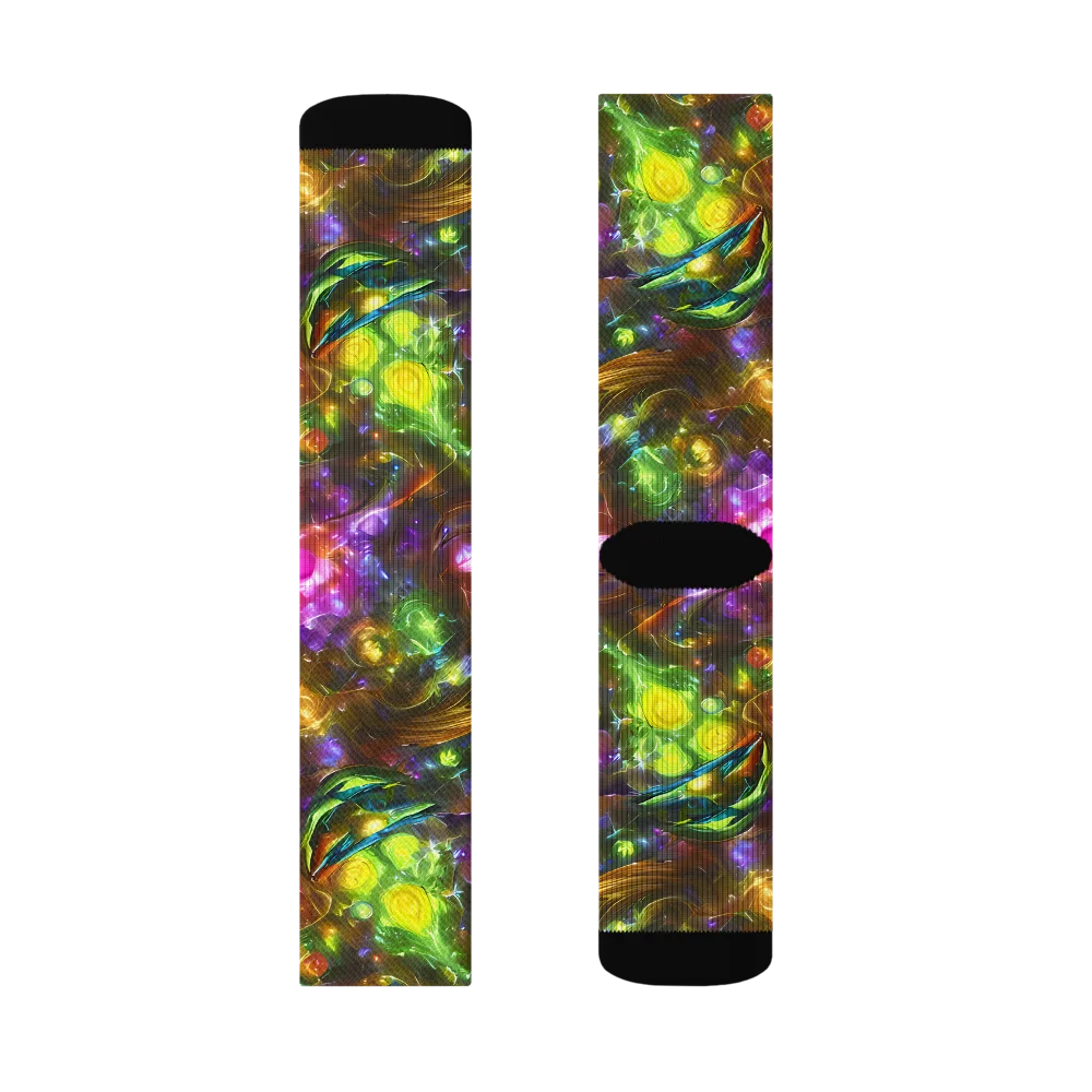 Luminescent Tangle on Socks — Left Sock