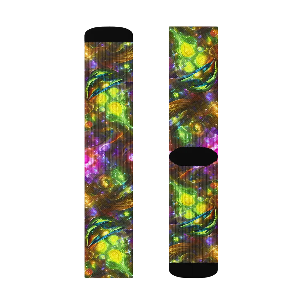 Luminescent Tangle on Socks — Right Sock
