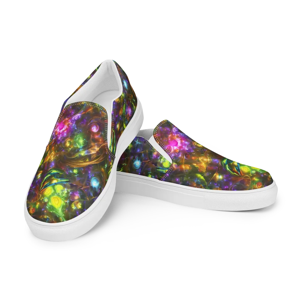 Luminescent Tangle on Women's Slip-On Canvas Shoes — Left Front