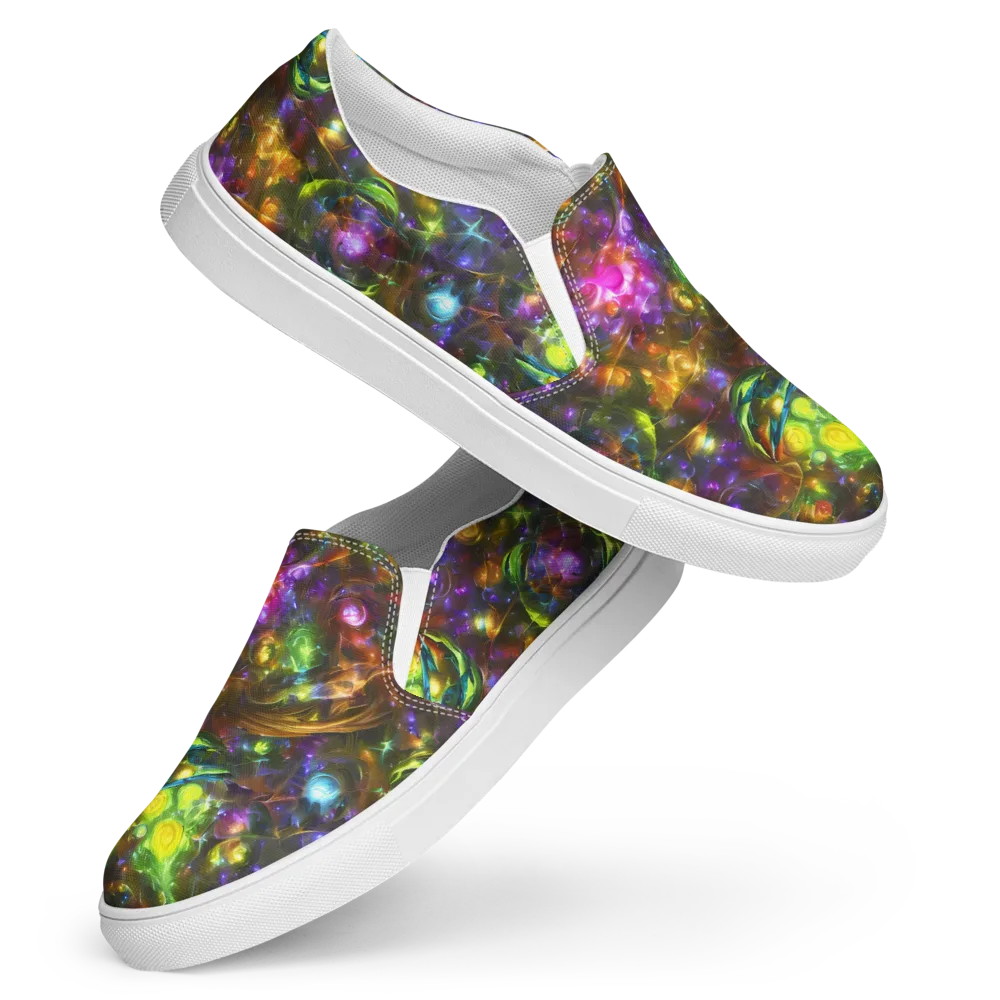 Luminescent Tangle on Women's Slip-On Canvas Shoes — Front