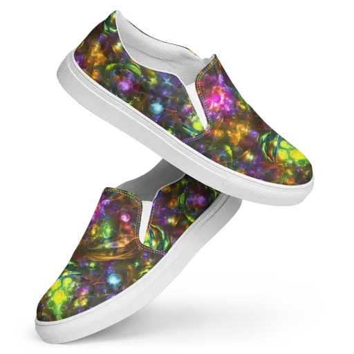 Luminescent Tangle on a Women's Slip-On Canvas Shoes