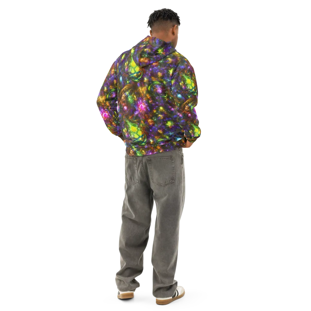 Luminescent Tangle on Cotton Hoodie — Back