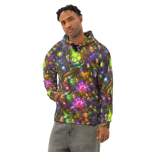 Luminescent Tangle on a Cotton Hoodie