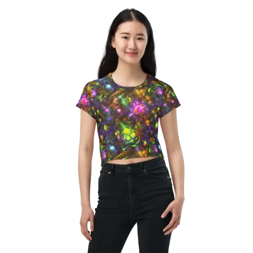 Luminescent Tangle on a Crop Tee