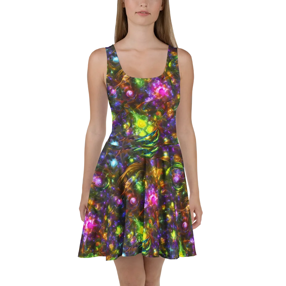 Luminescent Tangle on Skater Dress — Front