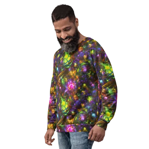Luminescent Tangle on a Sweatshirt