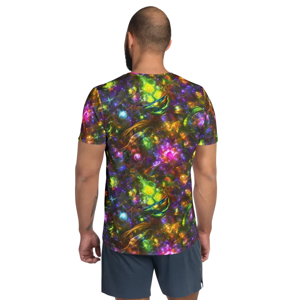 Luminescent Tangle on Men's Athletic T-Shirt — Back