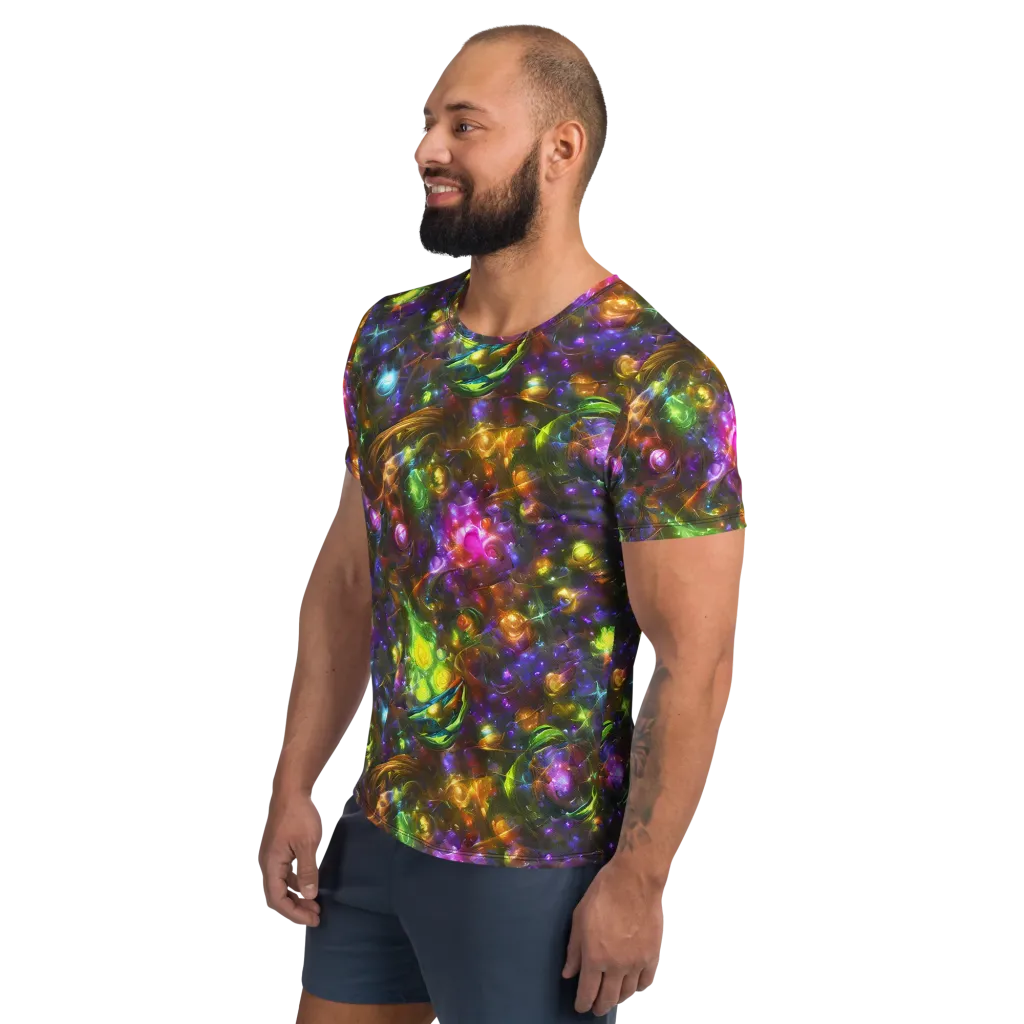 Luminescent Tangle on Men's Athletic T-Shirt — Left