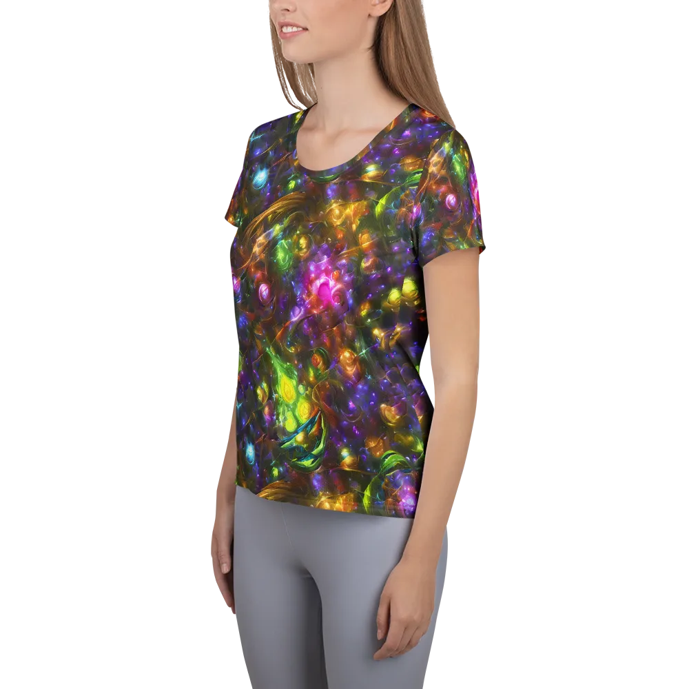 Luminescent Tangle on Women's Athletic T-Shirt — Left