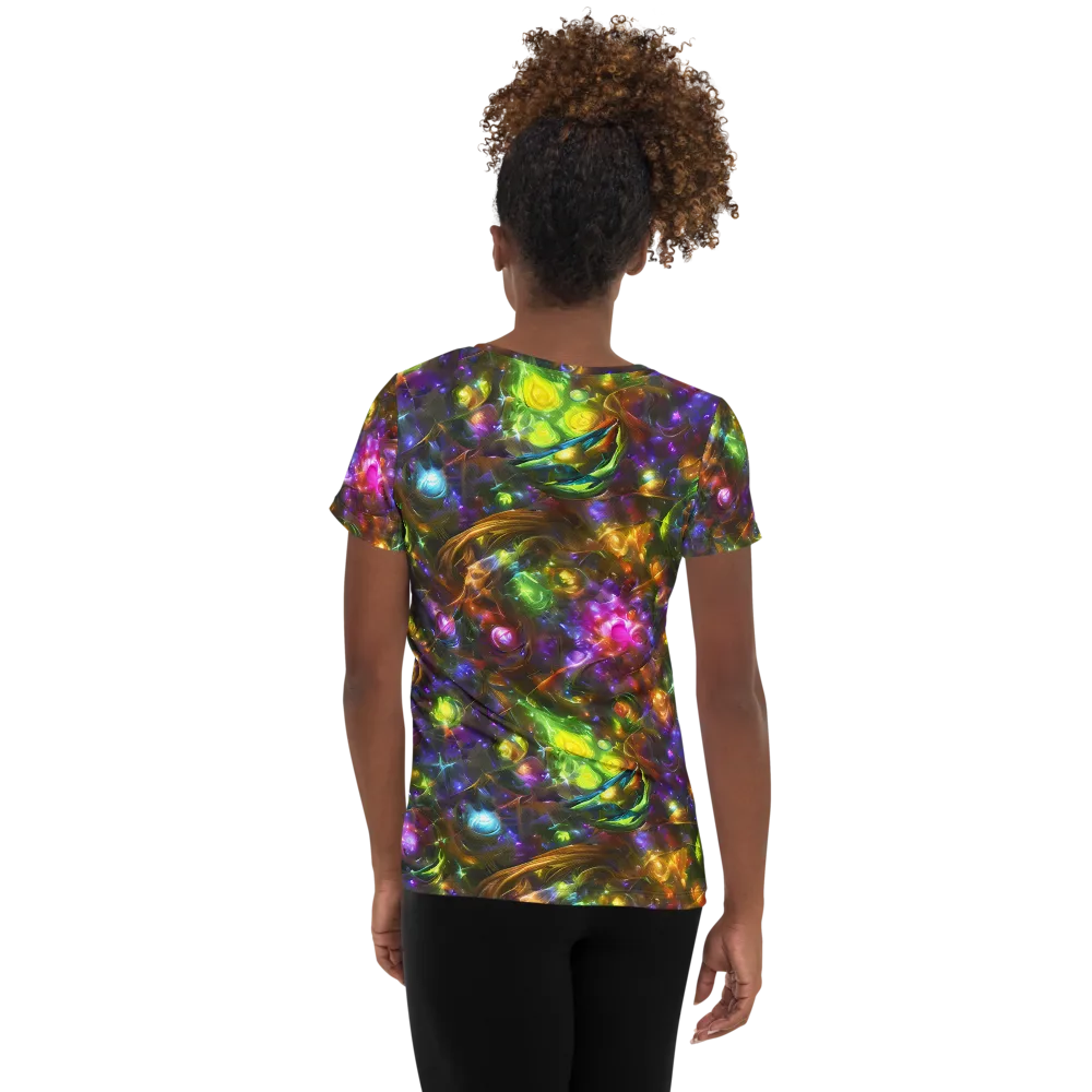 Luminescent Tangle on Women's Athletic T-Shirt — Back