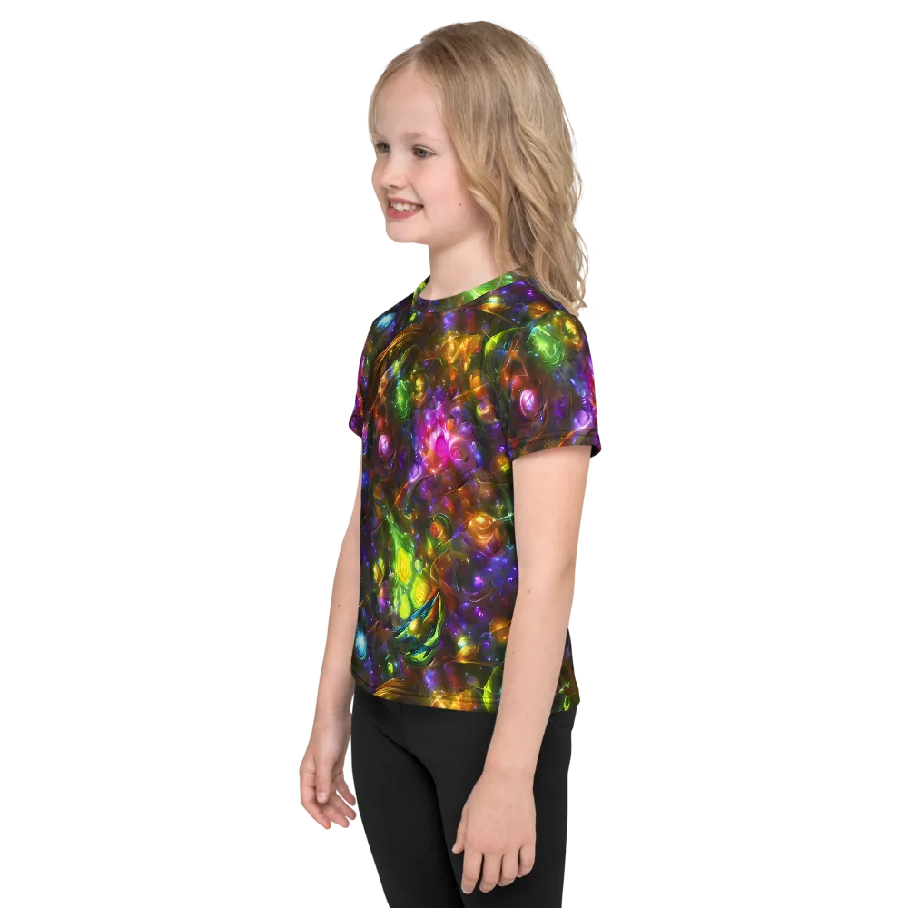 Luminescent Tangle on Kids Crew Neck T-Shirt — Left