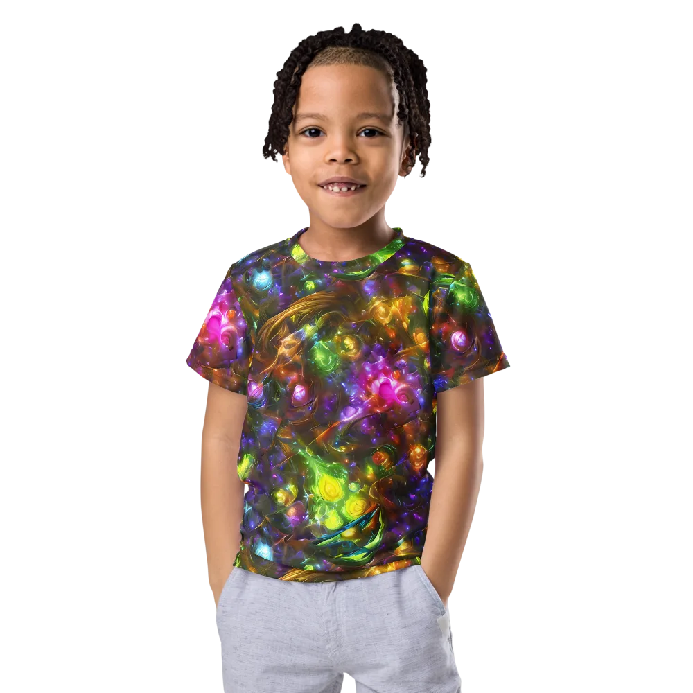 Luminescent Tangle on Kids Crew Neck T-Shirt — Front