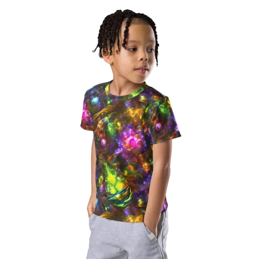 Luminescent Tangle on a Kids Crew Neck T-Shirt