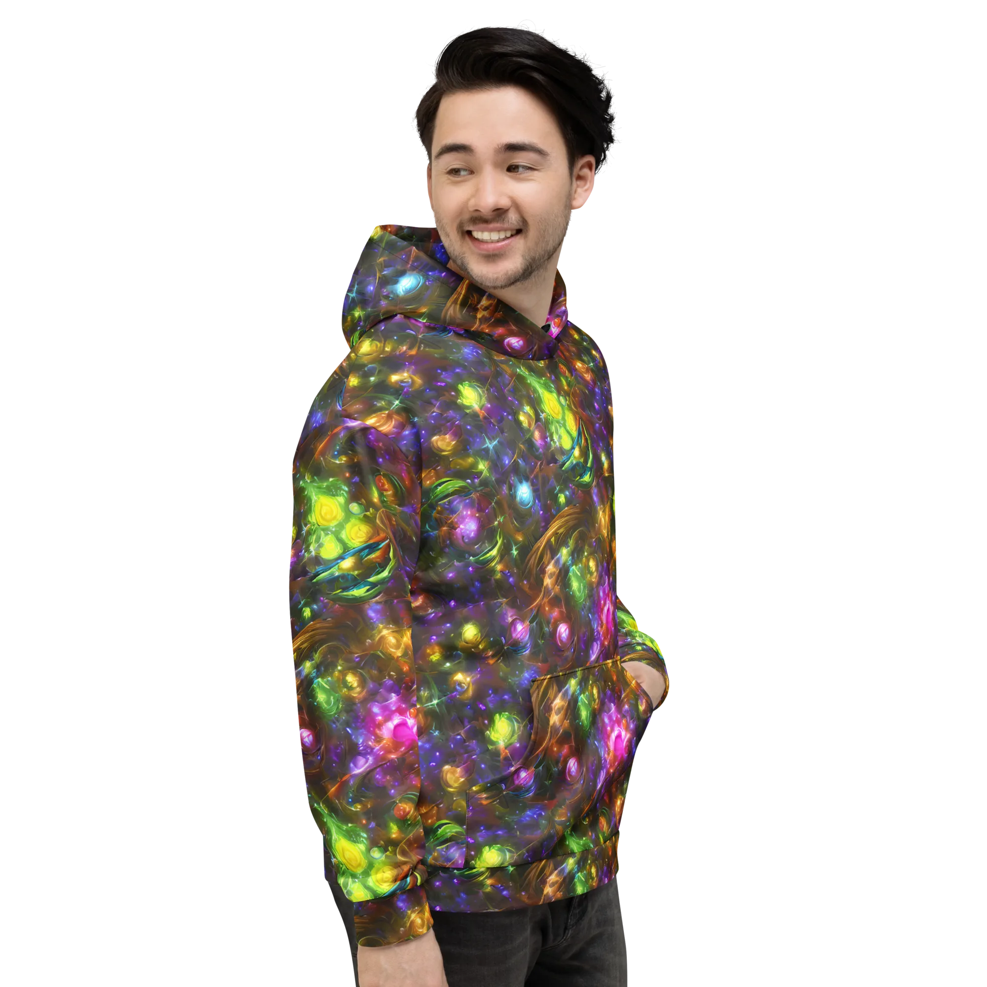 Luminescent Tangle on Hoodie — Right