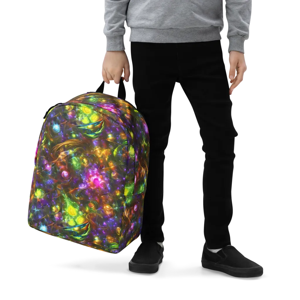 Luminescent Tangle on Minimalist Backpack — Zoomed-in