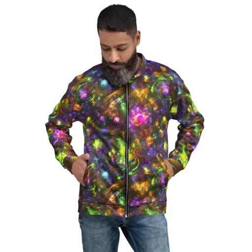 Luminescent Tangle on a Bomber Jacket