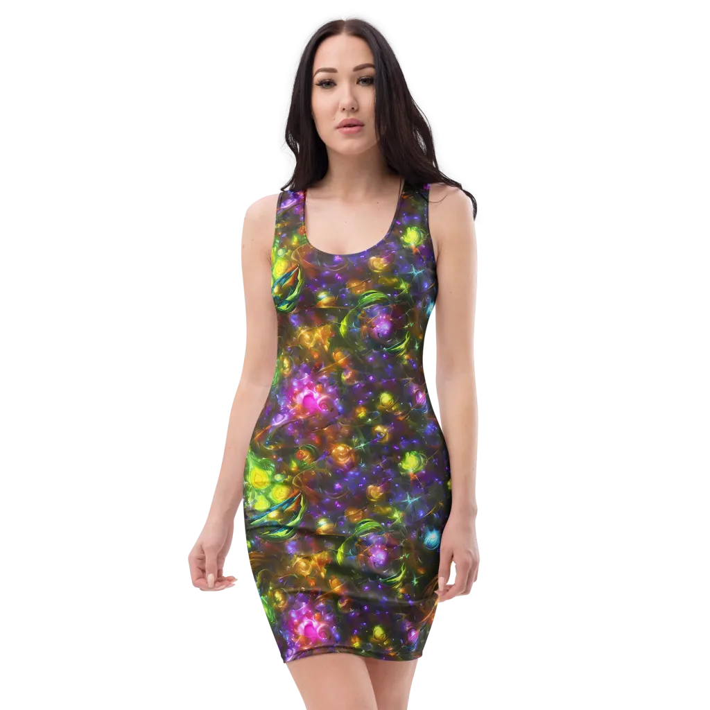 Luminescent Tangle on Bodycon Dress — Front