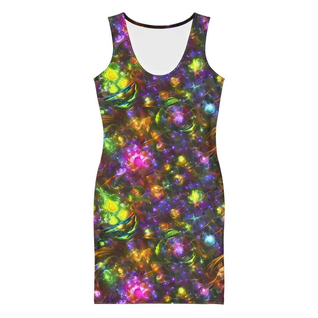 Luminescent Tangle on Bodycon Dress — Front