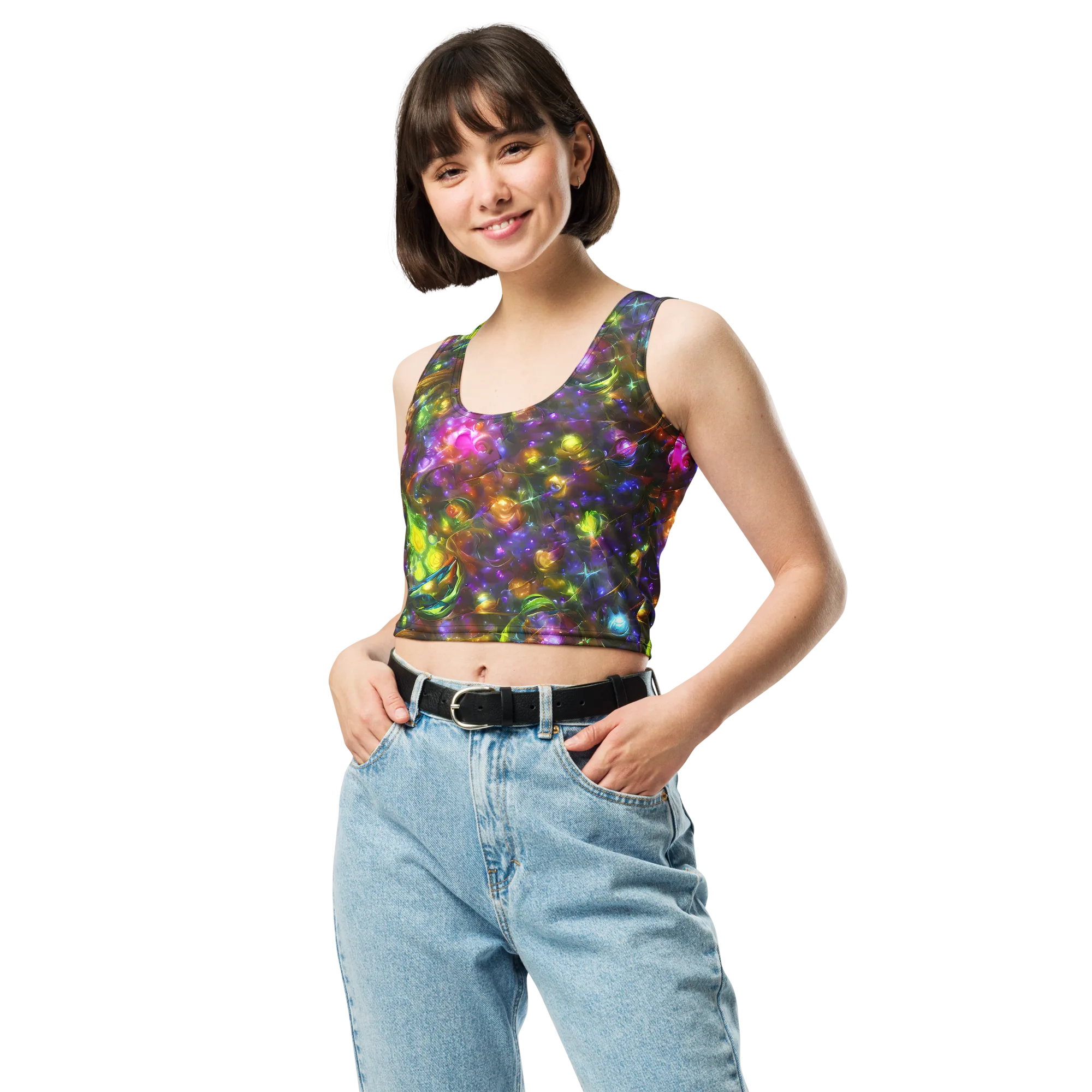Luminescent Tangle on Crop Top — Front