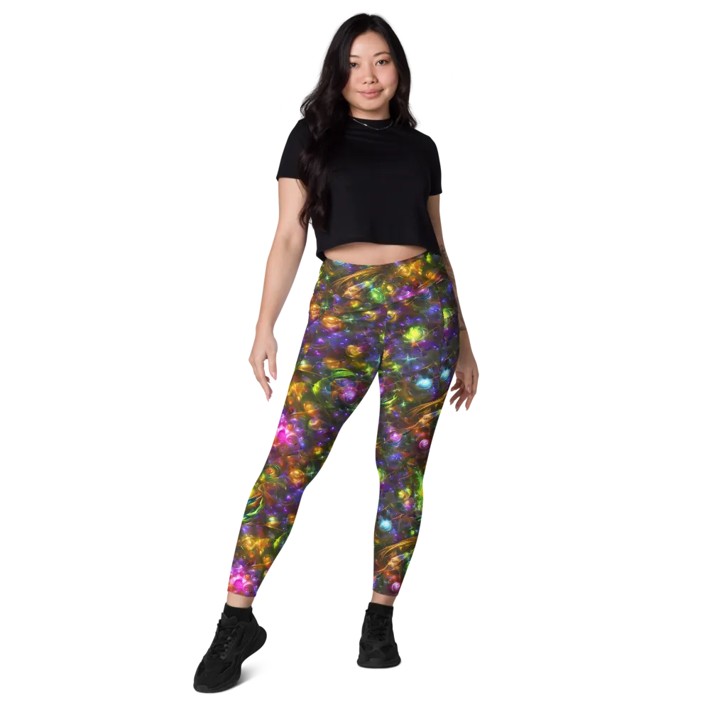 Luminescent Tangle on Leggings with Pockets — Front