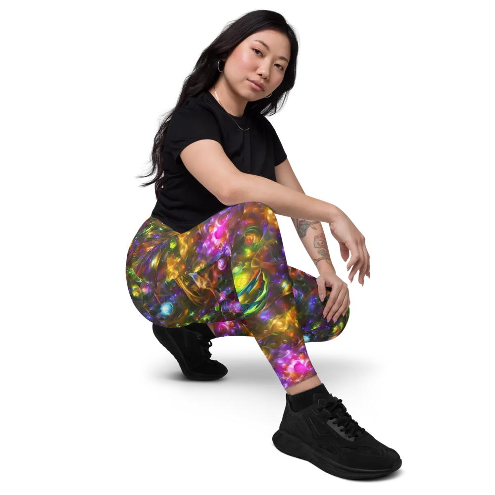 Luminescent Tangle on Leggings with Pockets — Right Front