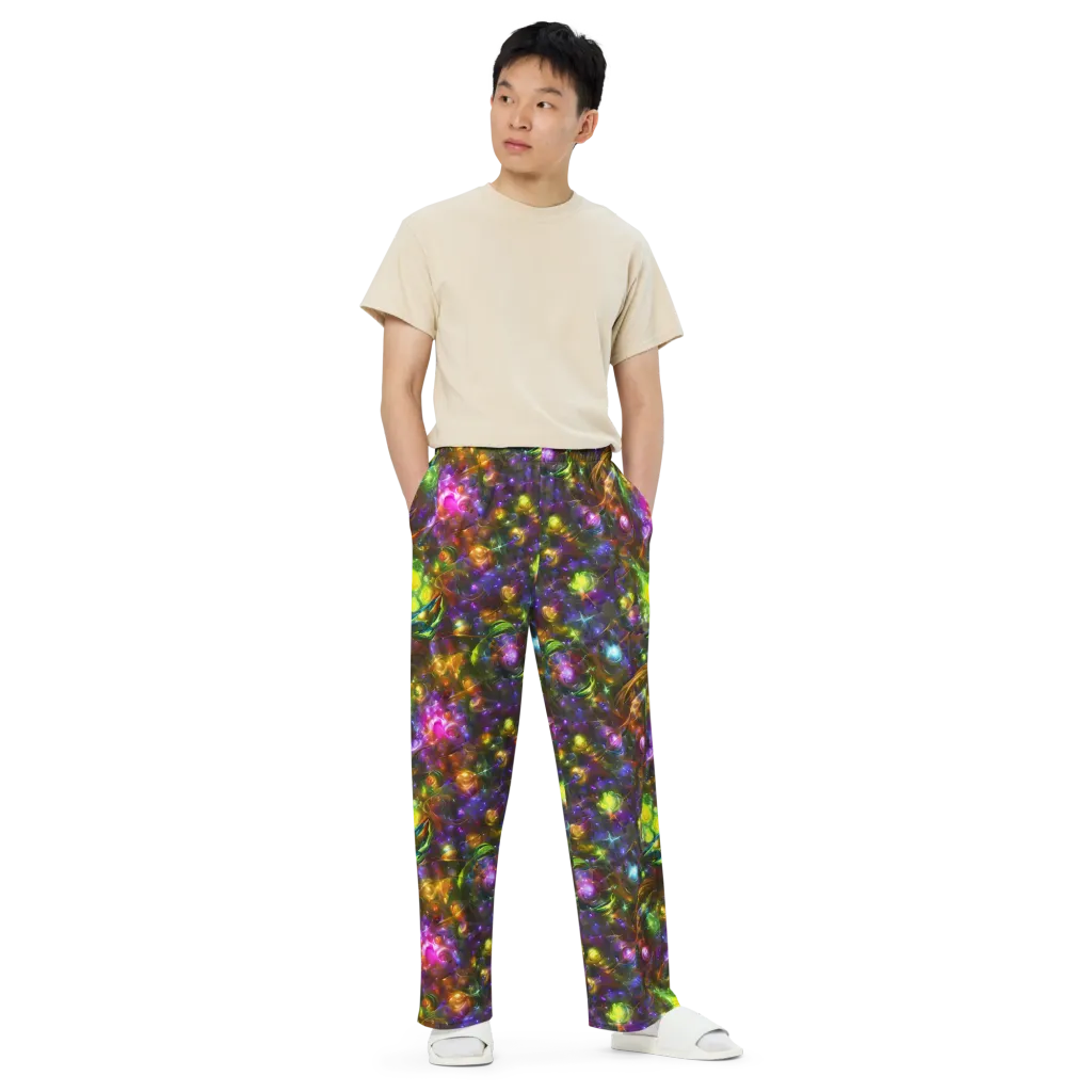 Luminescent Tangle on Wide-Leg Pants — Front