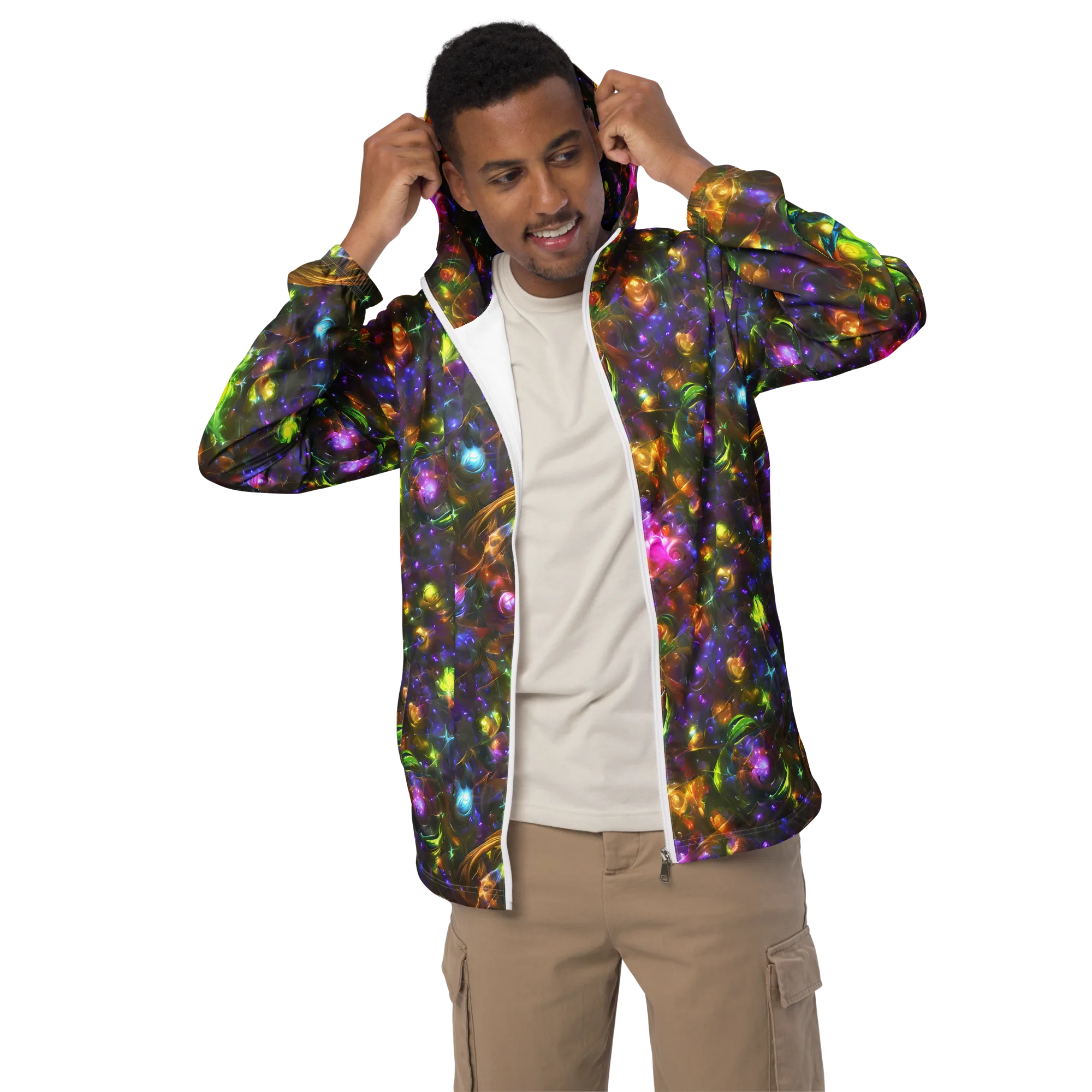 Luminescent Tangle on Men's Windbreaker — Front