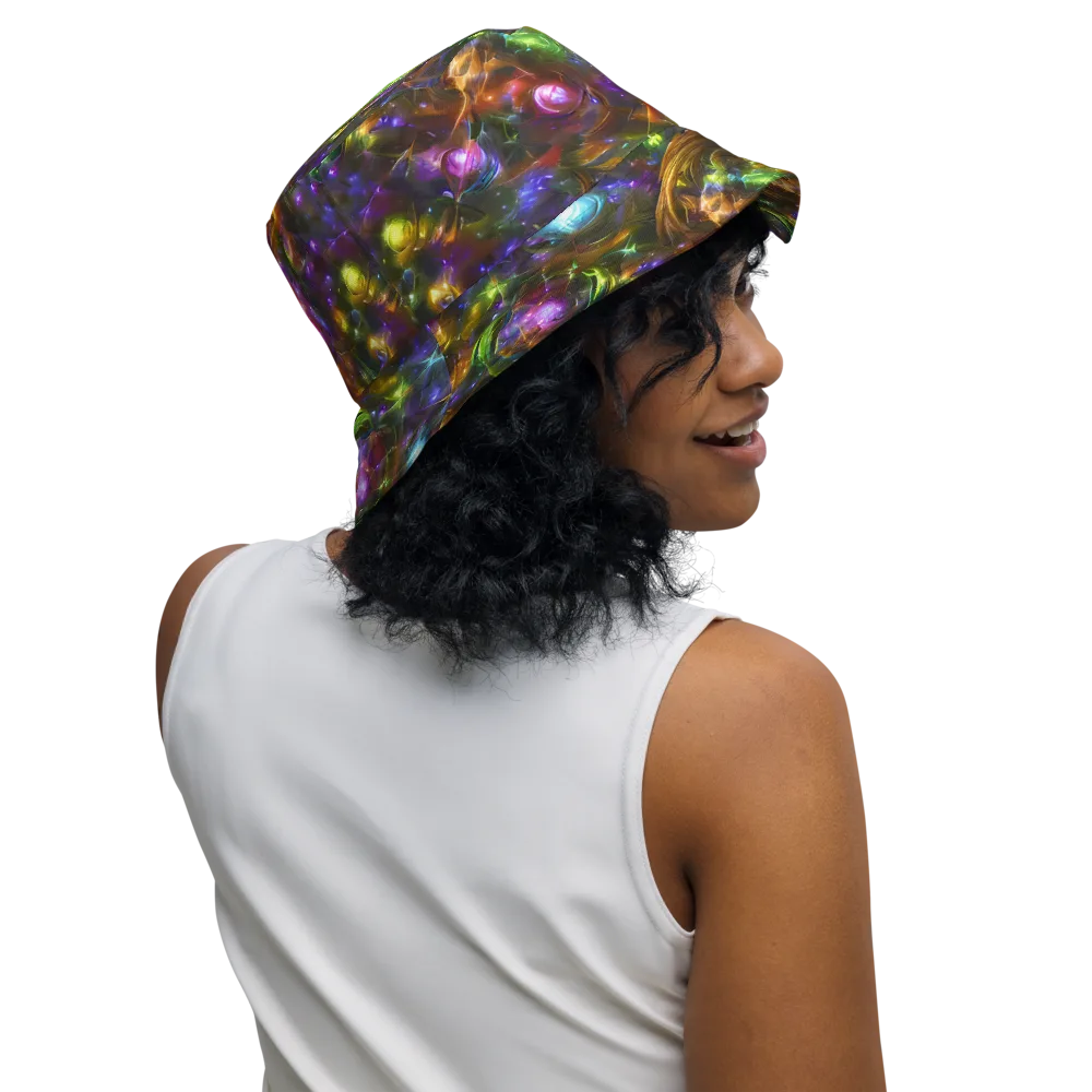Luminescent Tangle on Reversible Bucket Hat — Right Outside