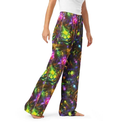 Luminescent Tangle on a Women's Pajama Pants