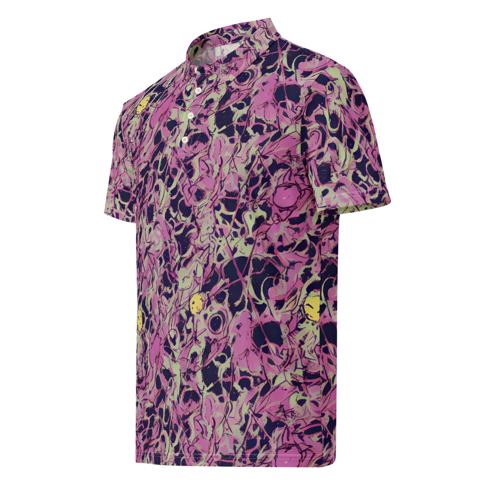 Lavender Frenzy on Men's Slim Fit Polo Shirt — Left Front