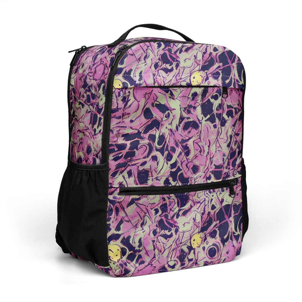Lavender Frenzy on Utility Backpack — Right Front