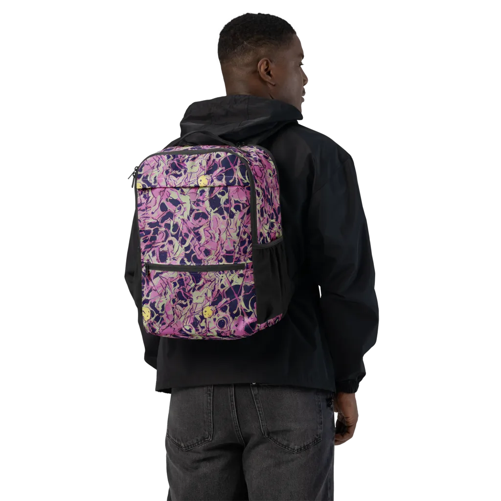 Lavender Frenzy on Utility Backpack — Back