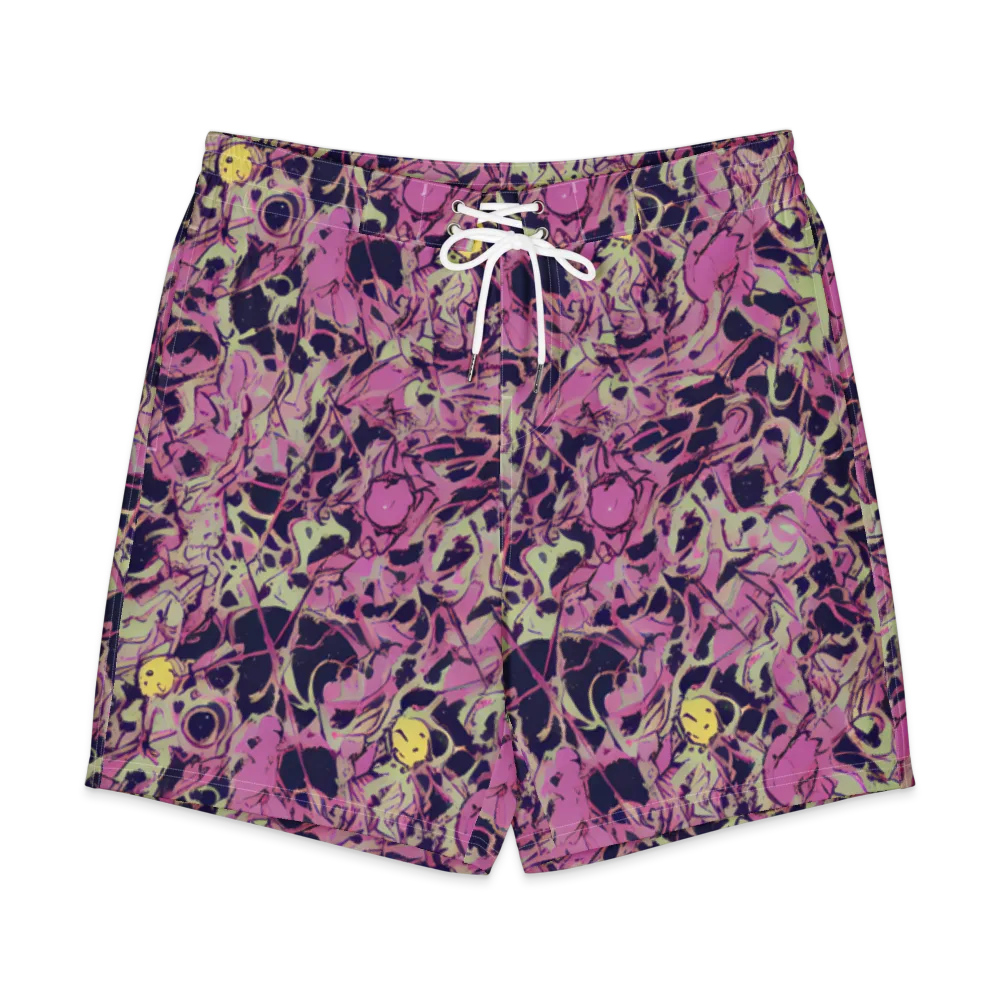 Lavender Frenzy on Men's Board Shorts — Front