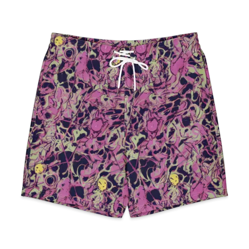 Lavender Frenzy on a Men's Board Shorts