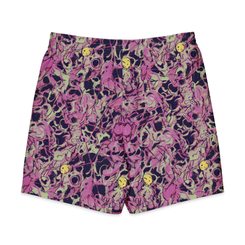 Lavender Frenzy on Men's Board Shorts — Back