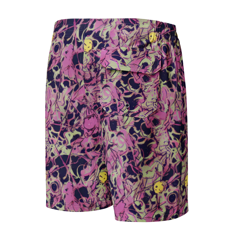 Lavender Frenzy on Men's Board Shorts — Back