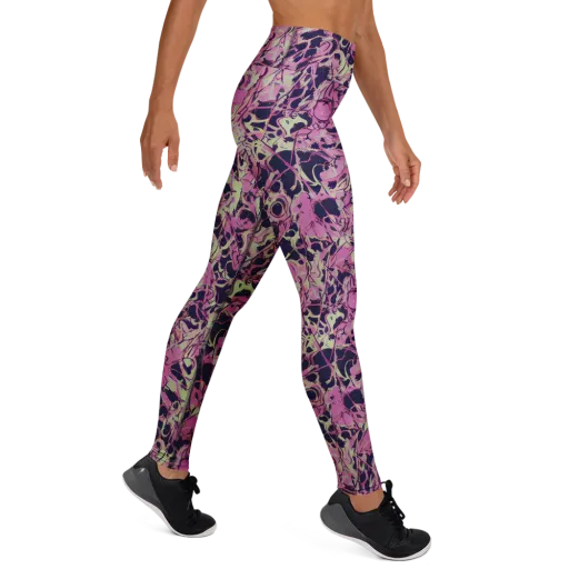 Lavender Frenzy on a Yoga Leggings