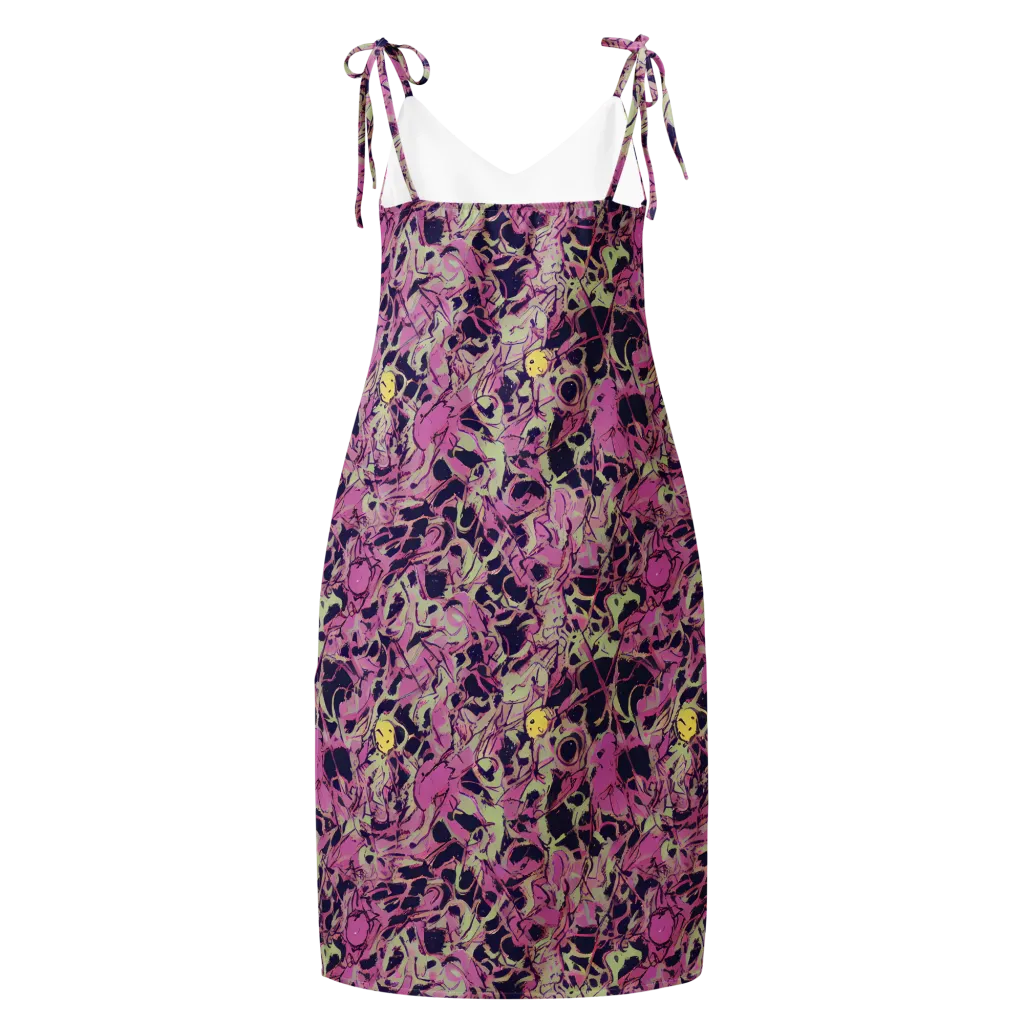 Lavender Frenzy on Slip Dress — Back