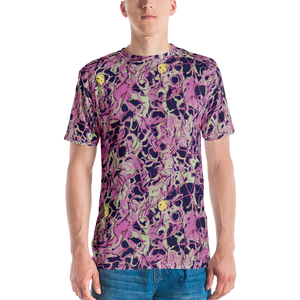 Lavender Frenzy on Men's Crew Neck T-Shirt — Front