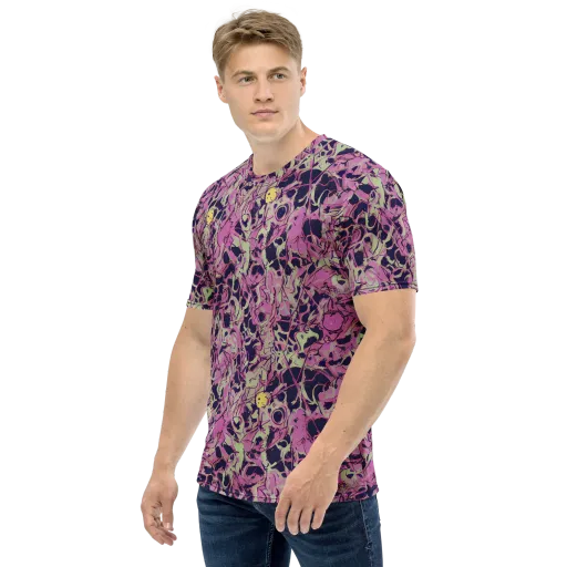 Lavender Frenzy on a Men's Crew Neck T-Shirt