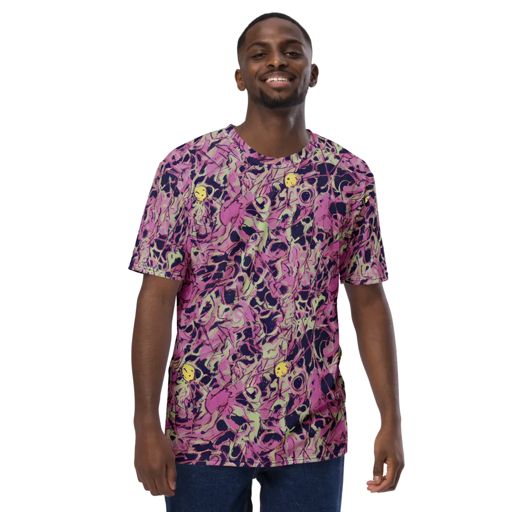 Lavender Frenzy on Men's Crew Neck T-Shirt — Front