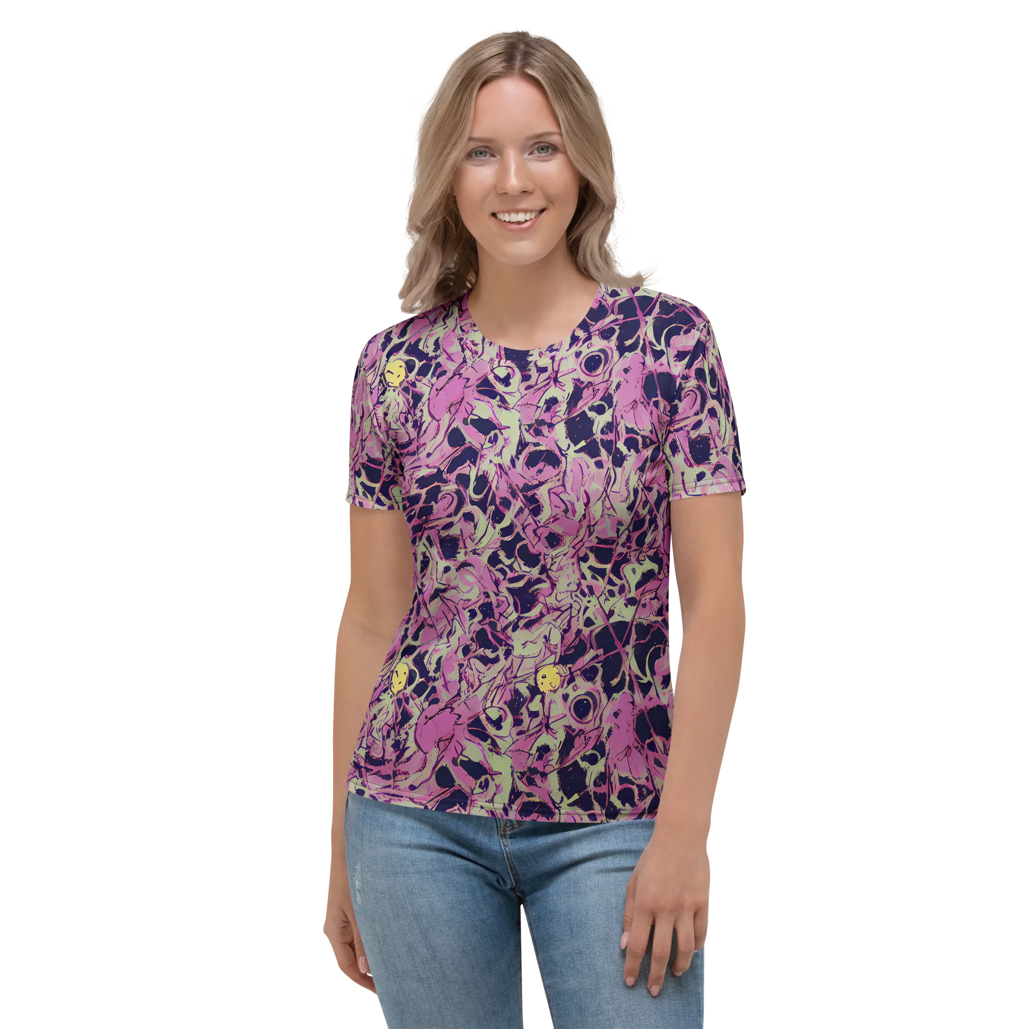Lavender Frenzy on Women's Crew Neck T-Shirt — Front